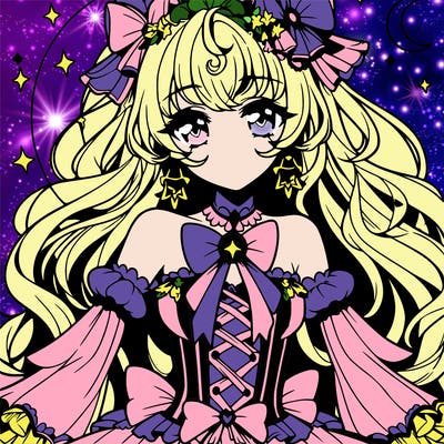 gorgeous anime magical girl