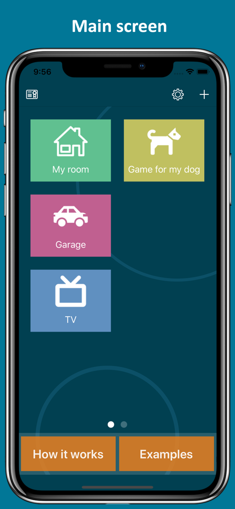 RemoteXY - Dashboard de la aplicación móvil RemoteXY que muestra mosaicos de control personalizados para electrónica DIY