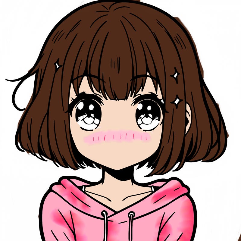 girl with short hair with bangs anime