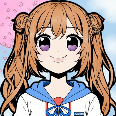 anime girl with no mouth