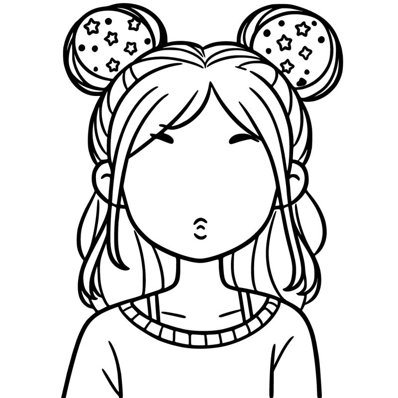 girl with space buns