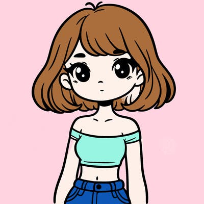 girl in a cute crop top