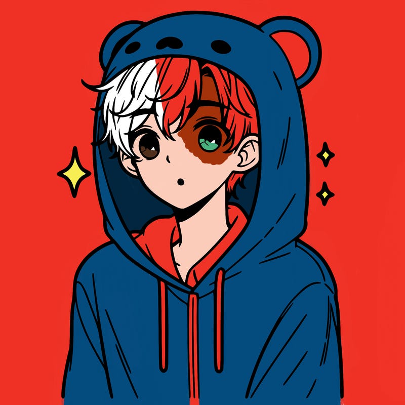 a 17 year old boy in a cute animal hoodie