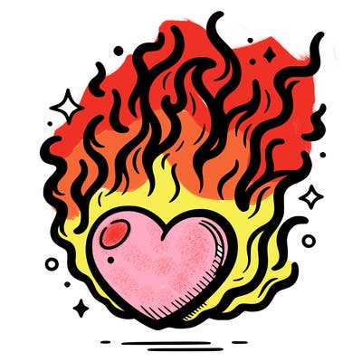 flaming heart