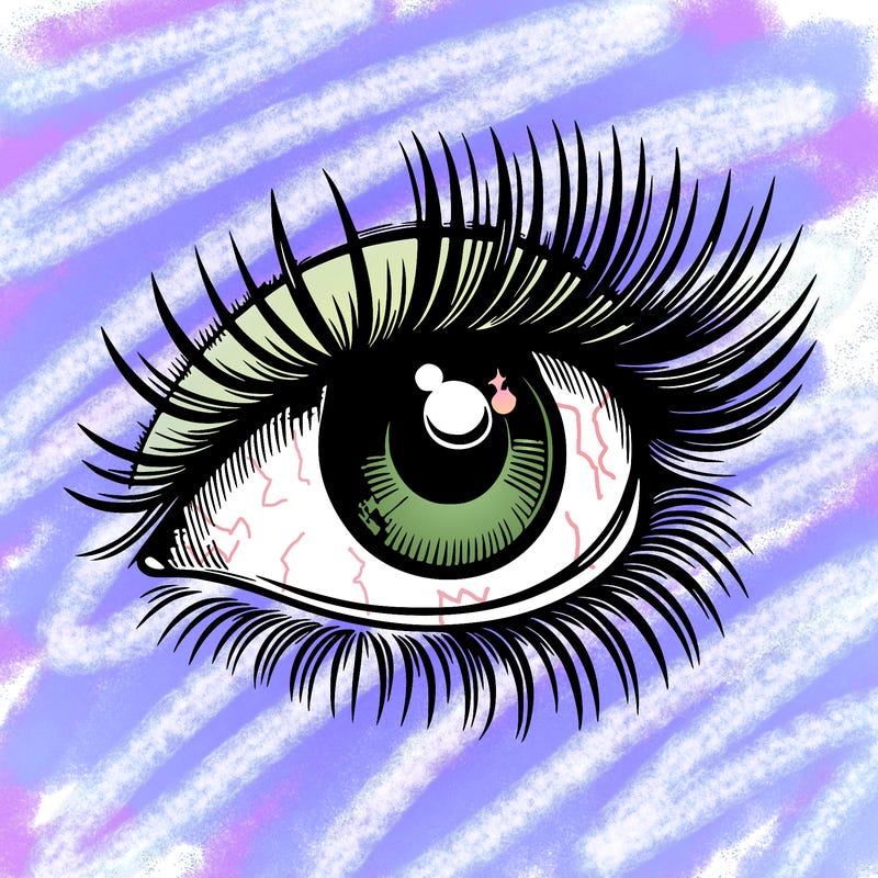 realistic eye long eylashes