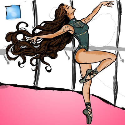 realistic woman dancer