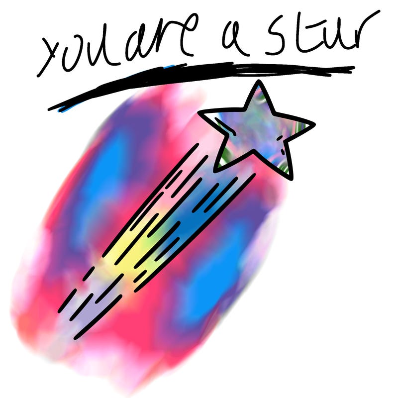 a shooting star in the sky