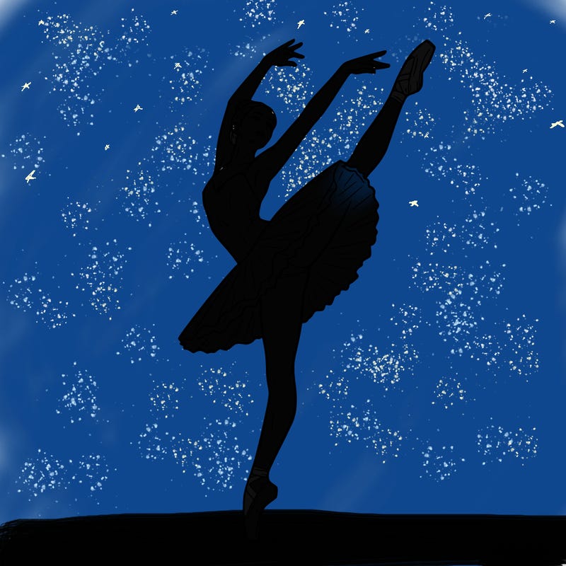 a ballerina in motion.