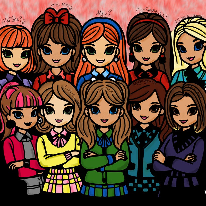 preppy gang of girls