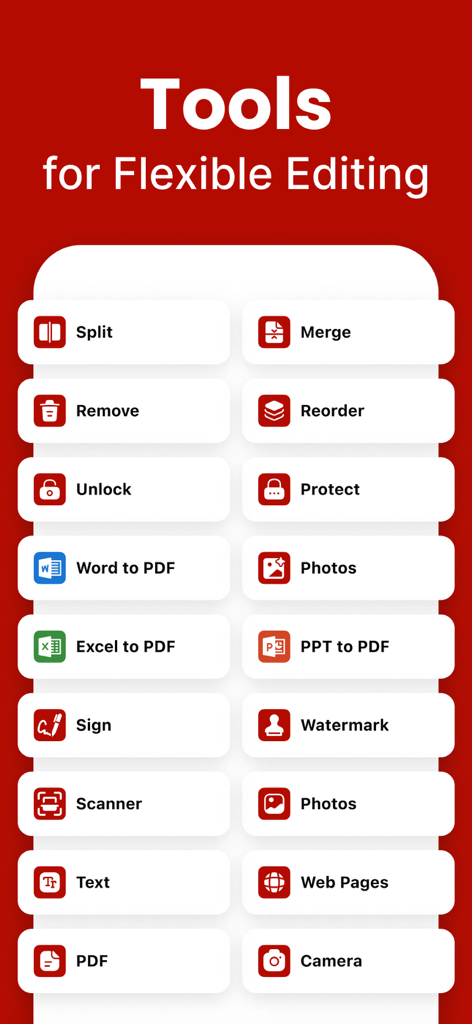 PDF Editor - Fill, Edit & Sign - A list of PDF editing tools for splitting merging and signing documents