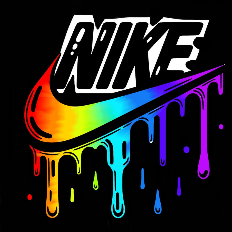 dripping nike logo