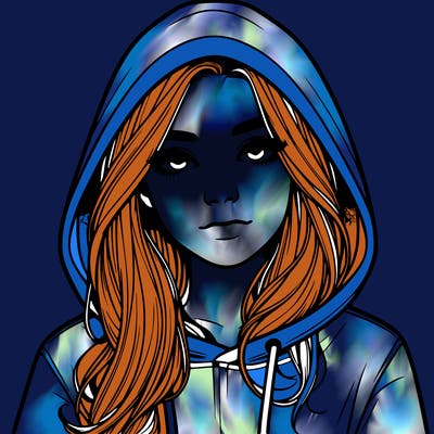 realistic girl with a hoodie