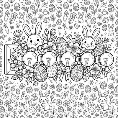 Get ready for a unique Easter celebration with our delightful vanity lights coloring page. This charming design combines practical decor with festive spring elements, perfect for bringing joy to your holiday.