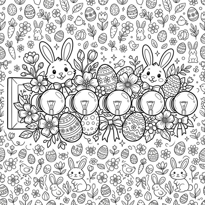 Get ready for a unique Easter celebration with our delightful vanity lights coloring page. This charming design combines practical decor with festive spring elements, perfect for bringing joy to your holiday.