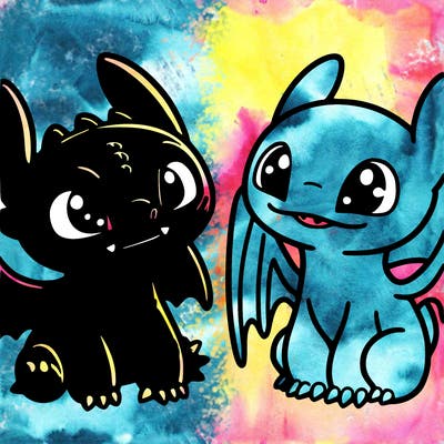toothless and light fruy