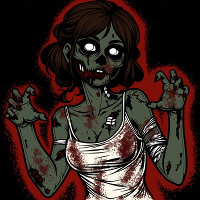 realistic zombie girl