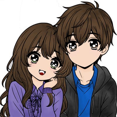 cute anime couple together