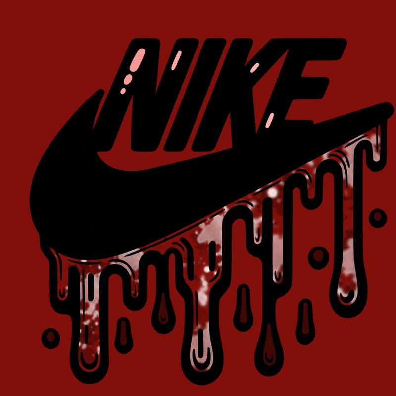 dripping nike logo