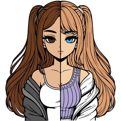 realistic girl split