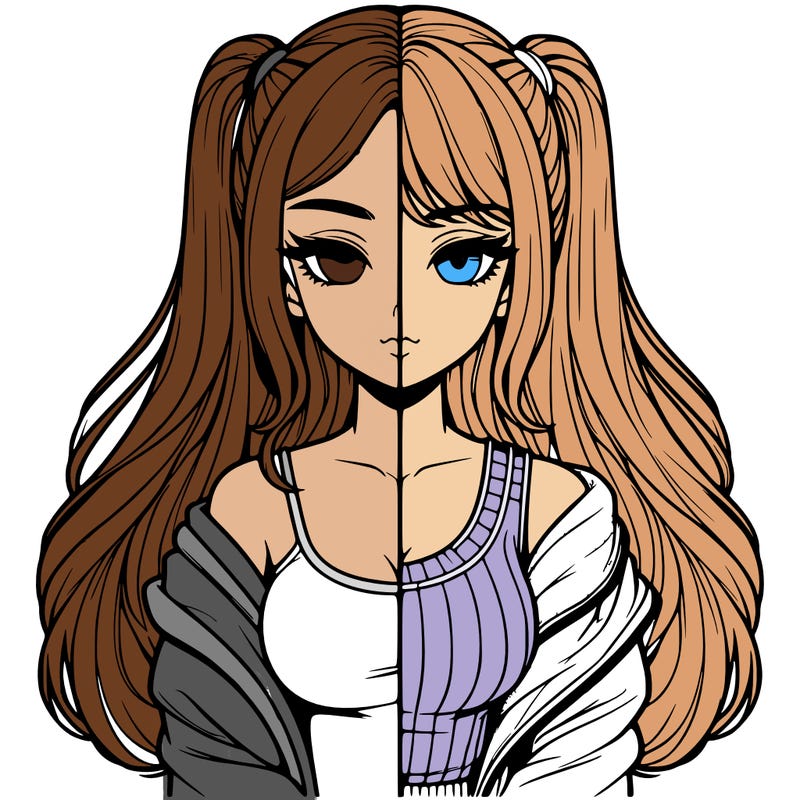 realistic girl split