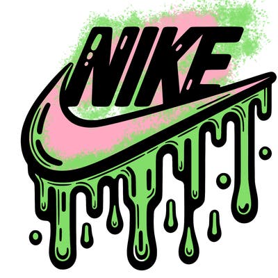 dripping nike logo