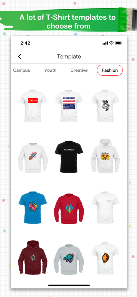 Super T-Shirt Designer - A variety of tshirt and hoodie design templates in the fashion category