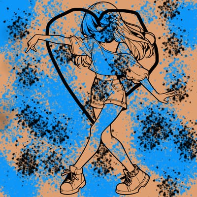 realistic girl danceing