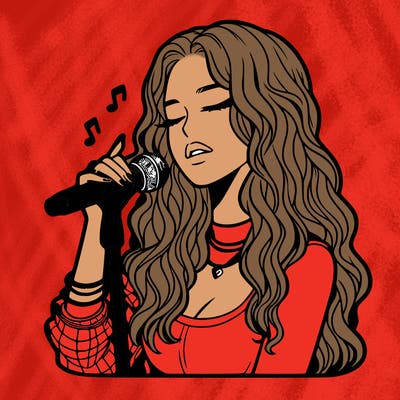 realistic female singer