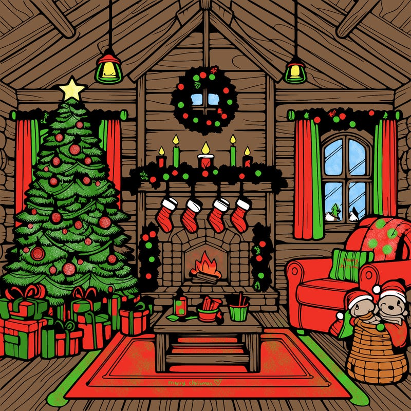 christmas house interior