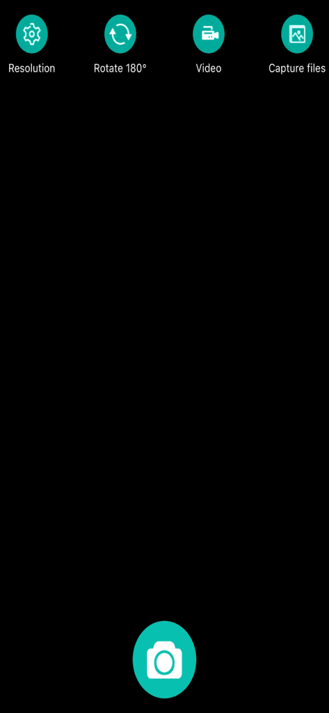 Max-see - Control interface of the Max-see app for Wi-Fi digital microscopes showing camera and video settings