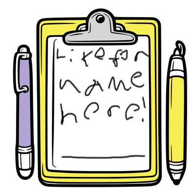 blank clip board with pen