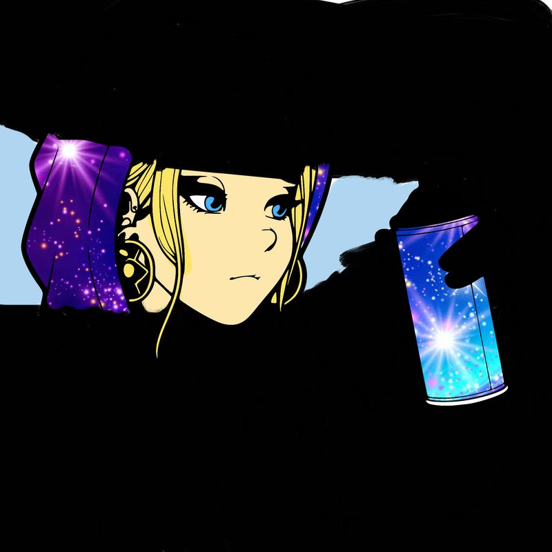 a realistic girl, spray painting