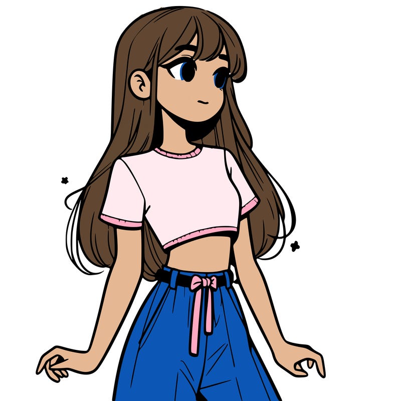 girl in a cute crop top