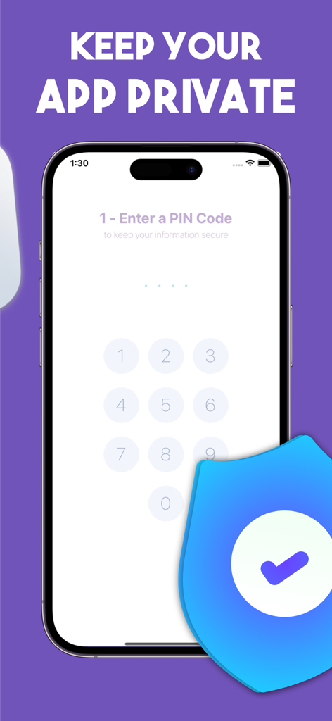 WA Web by Mirror Chat - Pantalla de la aplicación Mirror Chat mostrando una interfaz de entrada de PIN para mantener los mensajes privados y seguros