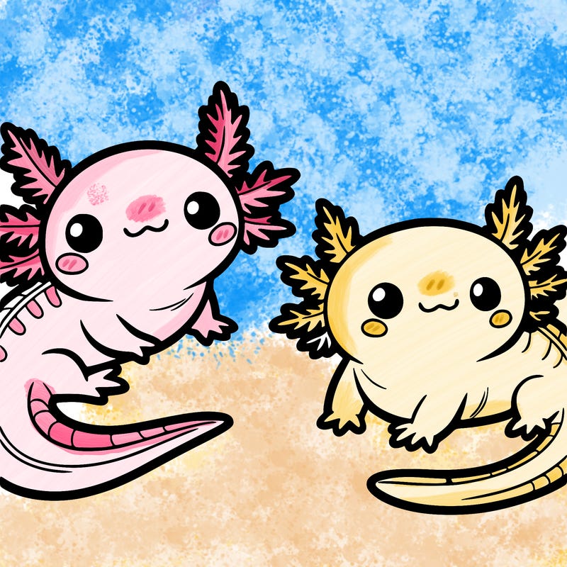 cute axolotls