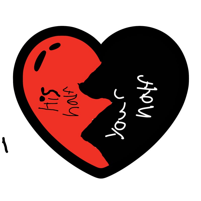 a blank heart