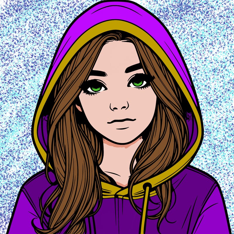 realistic girl with a hoodie