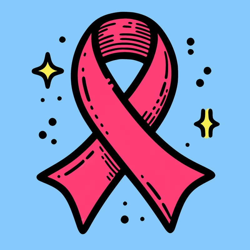 ribbon symbol of national breast cancer awareness month