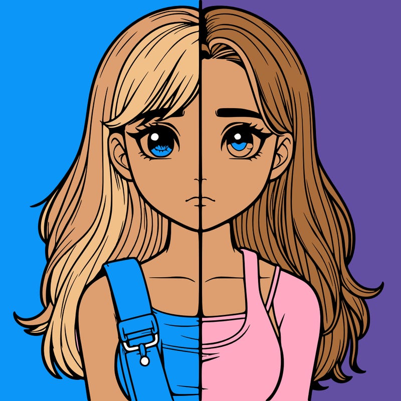 realistic girl split