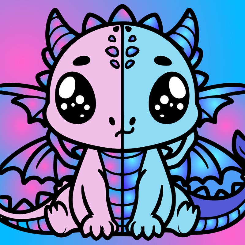 cute dragon split