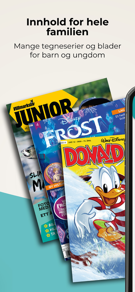 Flipp Norge - フリップ・ノルウェーアプリで紹介されているDonald DuckやFrozenなどのノルウェーの子供向け雑誌や漫画のセレクション。
