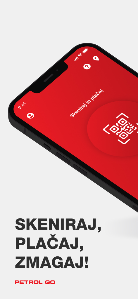 Petrol GO - Interfaz de la aplicación Petrol GO en la pantalla de un smartphone mostrando la función de escaneo y pago con código QR.