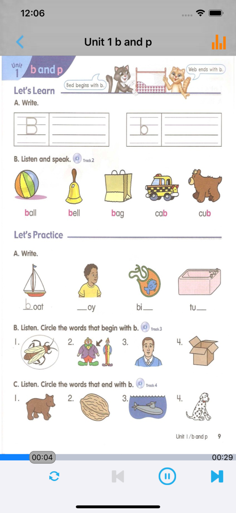 Oxford Let s Go Phonics Unit 1 worksheet for learning b and p sounds