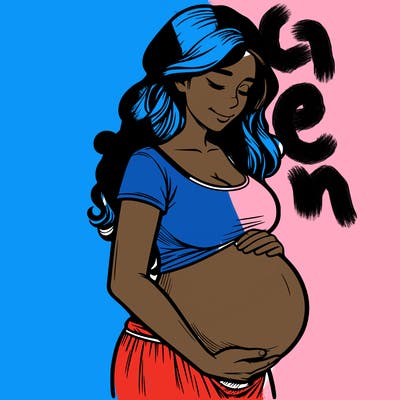 woman heavily pregnant realistic