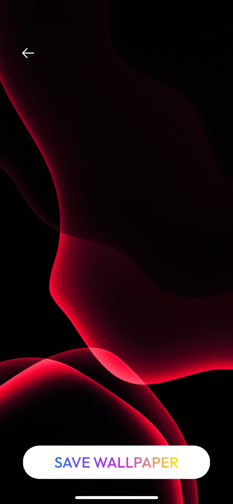 Live Wallpaper Maker - Themes - Preview of a dark abstract wallpaper with red waves in the Live Wallpaper Maker app