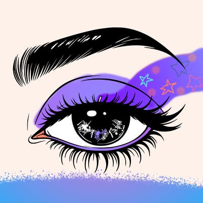 eye closed realistic