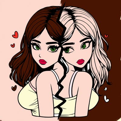 realistic girl split