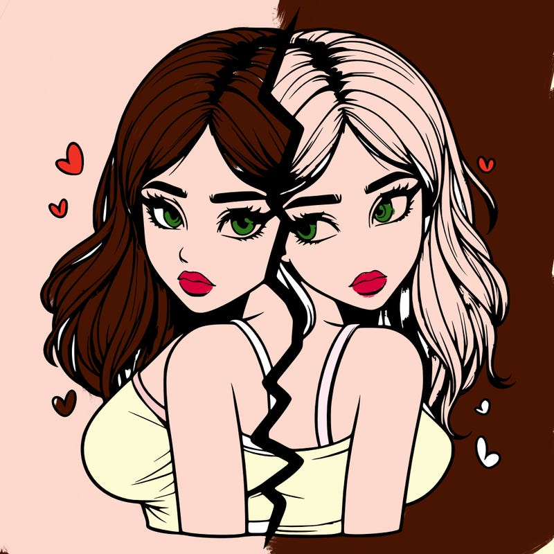 realistic girl split