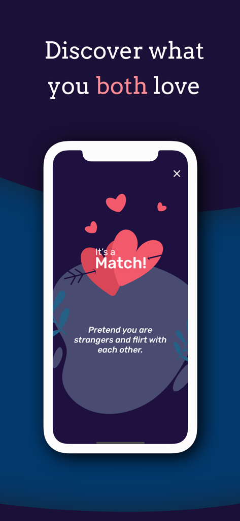 Couplet: Spice Up Relationship - A match screen in the Couplet app showing a shared date night activity idea