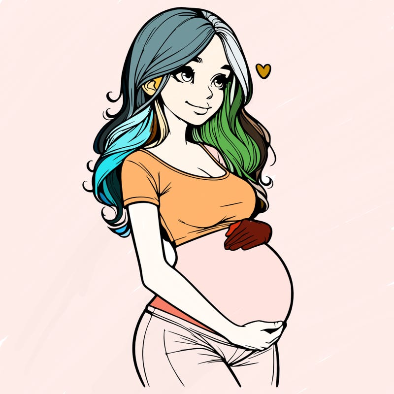 realistic pregnant girl